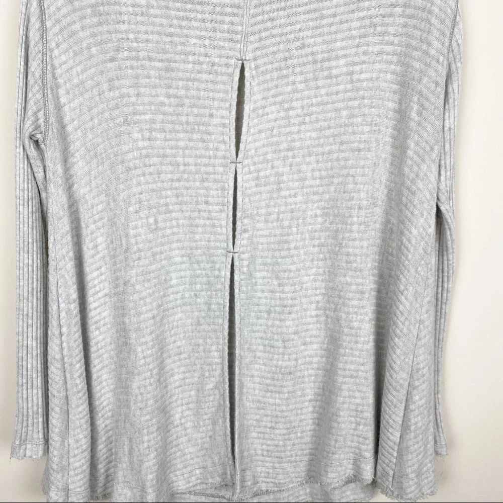 Free People Lightweight Gray Ribbed Sweater - Picture 13 of 16